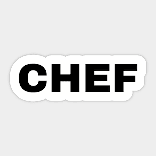 Simple Chef shirt Sticker